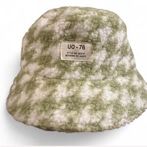 Urban Outfitters UO-76 Green & White Teddy Bucket Hat